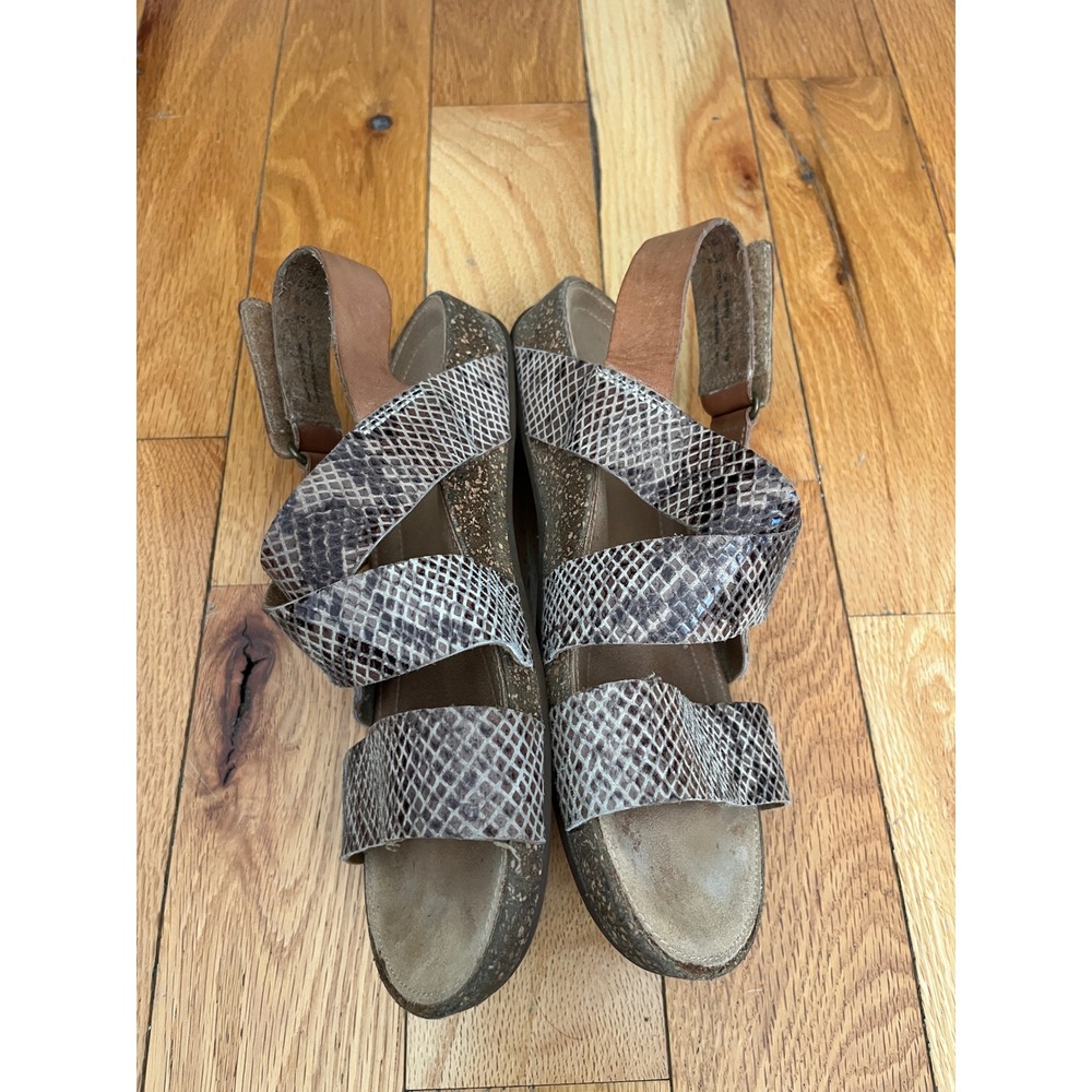 Clarks‎ Perri Dunes Leather Sandals Animal Print Size 7 - Picture 5 of 8